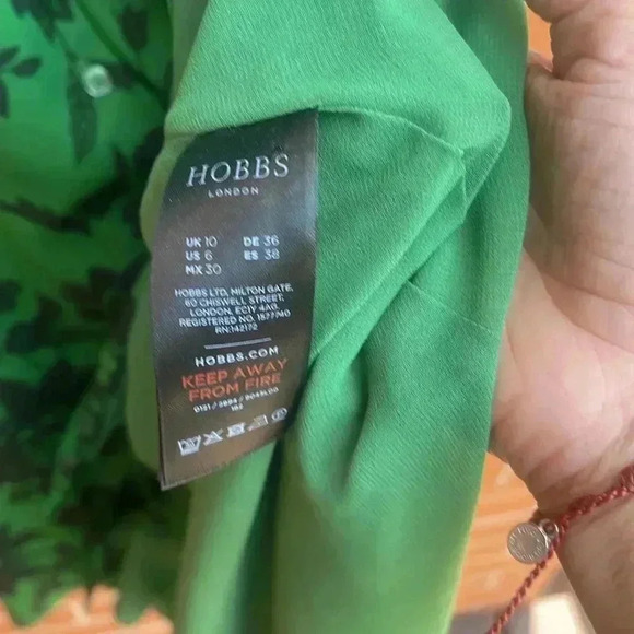Classic Hobbs London green midi dress size 6 - Picture 5 of 5